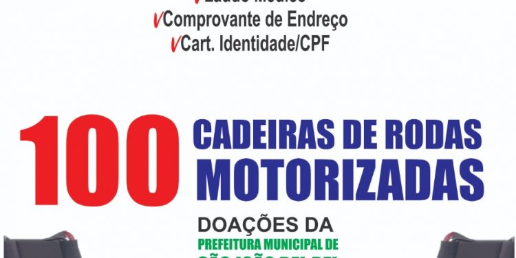 Prefeito Nivaldo Andrade anuncia doação de cadeiras de rodas motorizadas