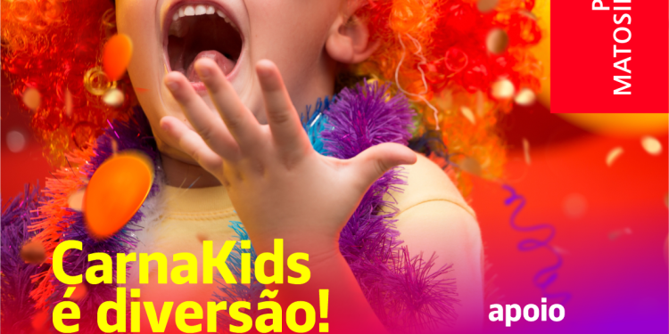 BAILINHO DE CARNAVAL VAI AGITAR A CRIANÇADA NO PÁTIO MATOSINHOS.