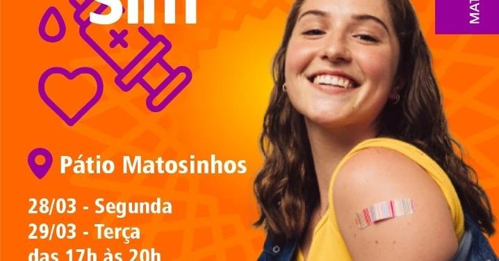 Pátio Matosinhos é ponto de vacinação contra a Covid-19, nesta segunda (28) e terça (29), em São João del-Rei.