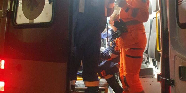Salvamento de vítima com objeto encravado