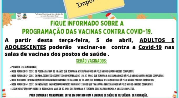 A vacinação contra a Covid -19 continua nos postos de saúde.