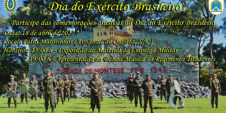 Pátio Matosinhos sedia nessa segunda (18) ações em comemoração ao Dia do Exército.