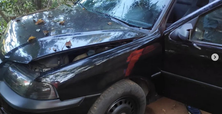 Bombeiros atendem vítima de acidente automobilístico na Colônia do Marçal