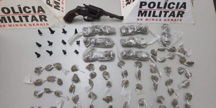 Em Lagoa Dourada: homem é preso por porte ilegal de arma e tráfico de drogas