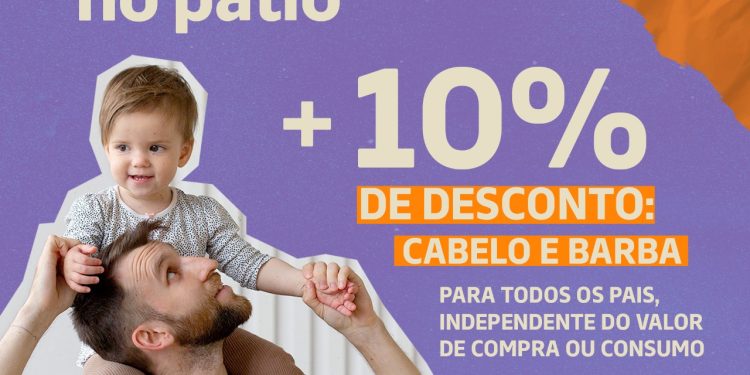 PÁTIO MATOSINHOS REALIZA PROMOÇÃO DE DIA DOS PAIS COM DISTRIBUIÇÃO DE BRINDES.