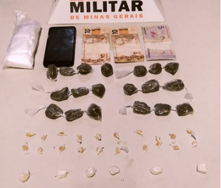 Dois jovens são presos por tráfico de drogas em Santa Cruz de Minas