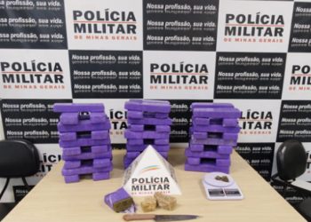 Operação da PM contra o tráfico de drogas apreende 57 barras de maconha no Bairro Praia