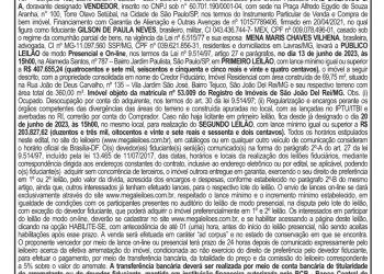 EDITAL DE LEILÃO DE ALIENAÇÃO FIDUCIÁRIA