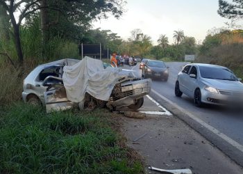 Bombeiros atendem ocorrência de acidente automobilístico com vítima fatal na BR 265