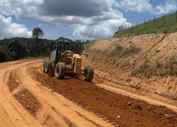 Estado já concluiu mais de 60% da pavimentação de rodovia entre Barão de Cocais e Caeté.