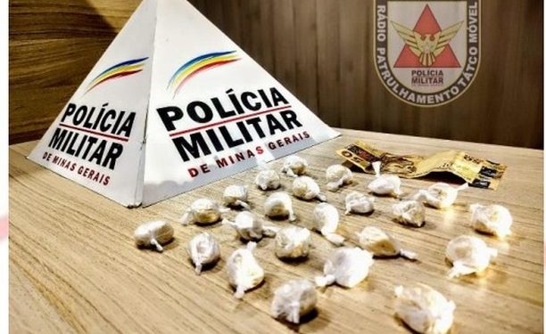 PM apreende droga em Nazareno, o suspeito fugiu e ainda não foi localizado.